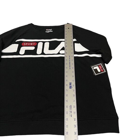 Fila‎ Short Sleeve Workout Gear Black Sweatshirt Logo Style Top  FILA Plus 1X - Picture 2 of 7
